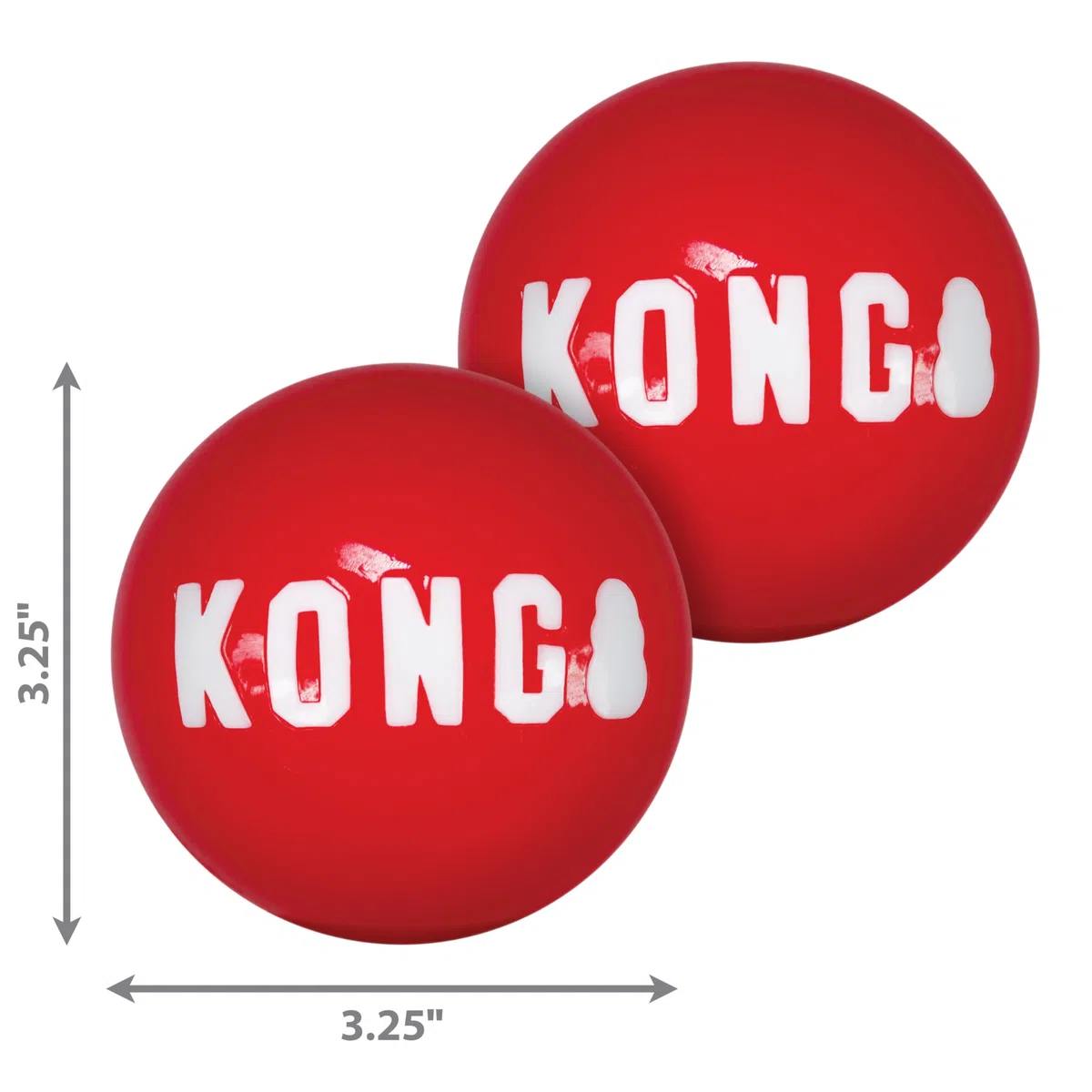 KONG Signature Balls - Giocattolo Resistente Da Riporto Per Cani - Confezione Da 2 - Grande