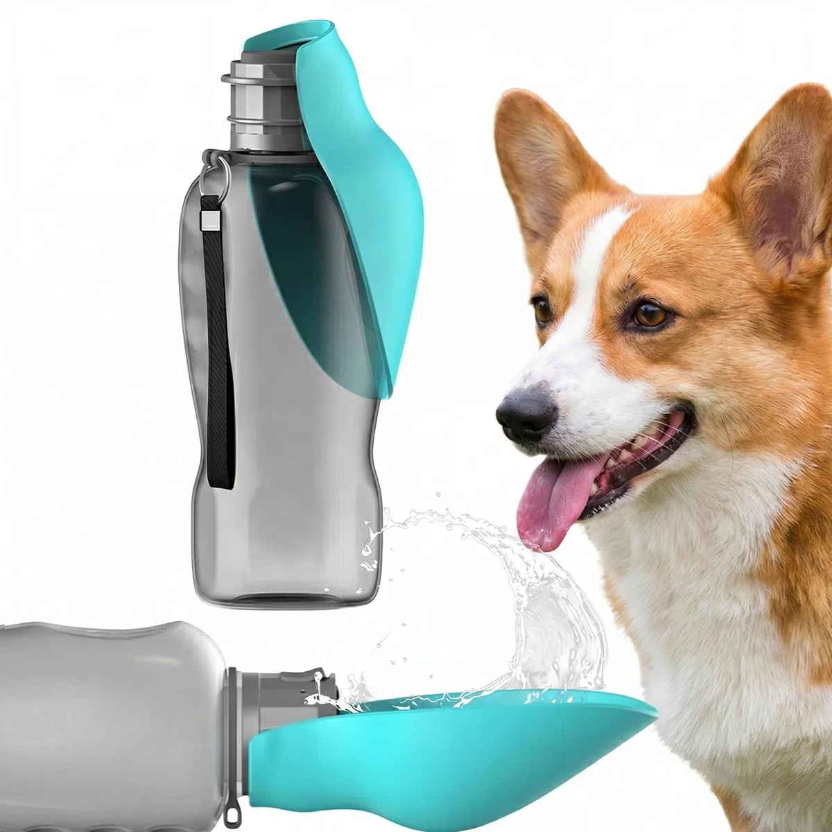 800 ml Borraccia per Cani Portatile–Senza BPA, Pratica Bottiglia da Viaggio per Cani–Ottima per Passeggiate, Escursioni, Campeggio, Alpinismo e Viaggi