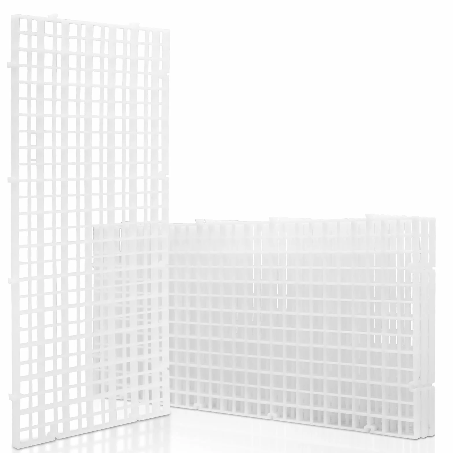 LINLAN 4 Pezzi 15 x 30 cm(5.9x11.8in) Griglia per Acquario in plastica, divisore per Acquario, per filtrare e Proteggere Il Fondo Fai da Te (Colore Bianco, Senza accessor)