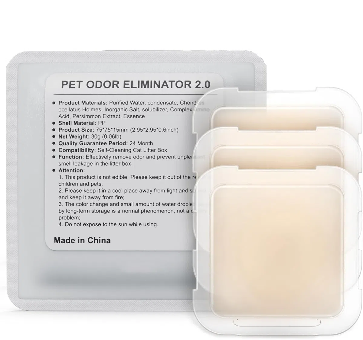 BUNMO 3 pezzi N50 2.0 Deodorante per Toilette per Gatti Autopulente, Compatibile con Pura Max/Pura Max 2/Max Pro,Eliminatore di Adori per Lettiere di Gatti, Alta Sicurezza, Profumo a Lunga Durata