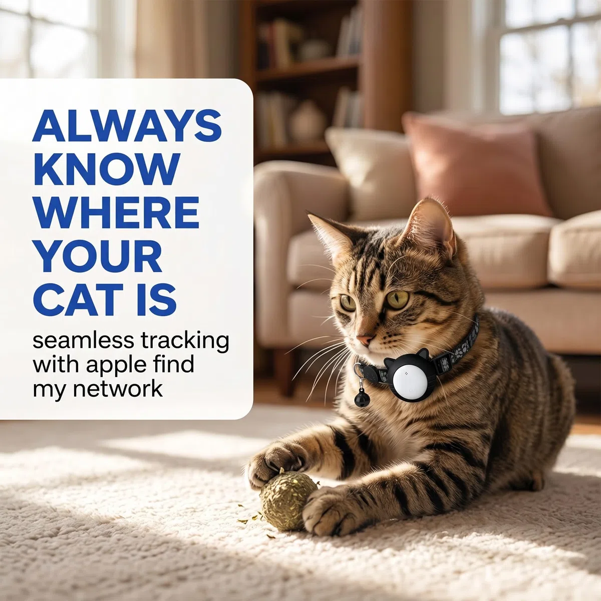 Compatibile Solo Con Ios, Nuovo Localizzatore Con Collare Gatto Gps, Impermeabile E Resistente, Per Tracciare La Posizione Degli Animali Domestici