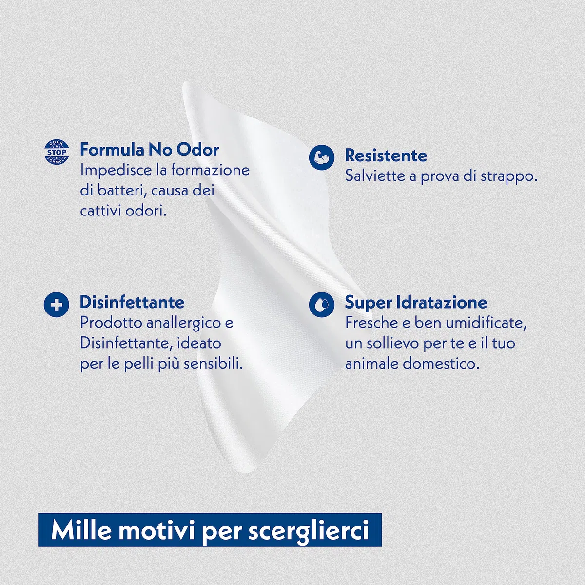 Amore Mio | 200 Salviette Acqua Extra Large per Il Manto di Cani, Gatti e Animali Domestici, Disinfettanti e Igienizzanti, 30x20 cm - 5 Confezioni da 40 Salviettine