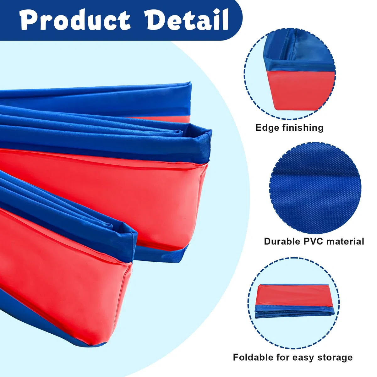 Piscina per Cani Piccoli 50x10cm Mini Piscinetta per Cani Piscina Pieghevole Gioco per Gatti Piscinas Animali Domestici Resistente Graffi per Bagno e Riporre Gli Oggetti (Rosso)