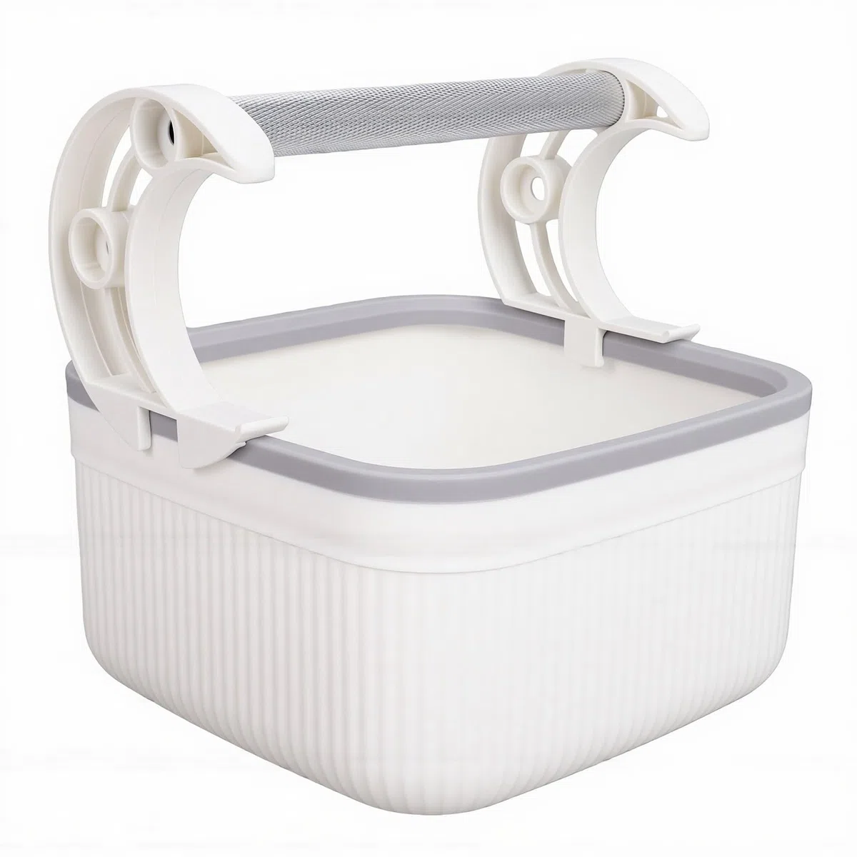 HEEPDD Porta WC per Uccelli in Plastica Bianca Stile Moderno, Portatile per Pappagalli, Strumento per Addestrare il Vasino da Tavolo, per Gabbia da Pavimento (WHITE)