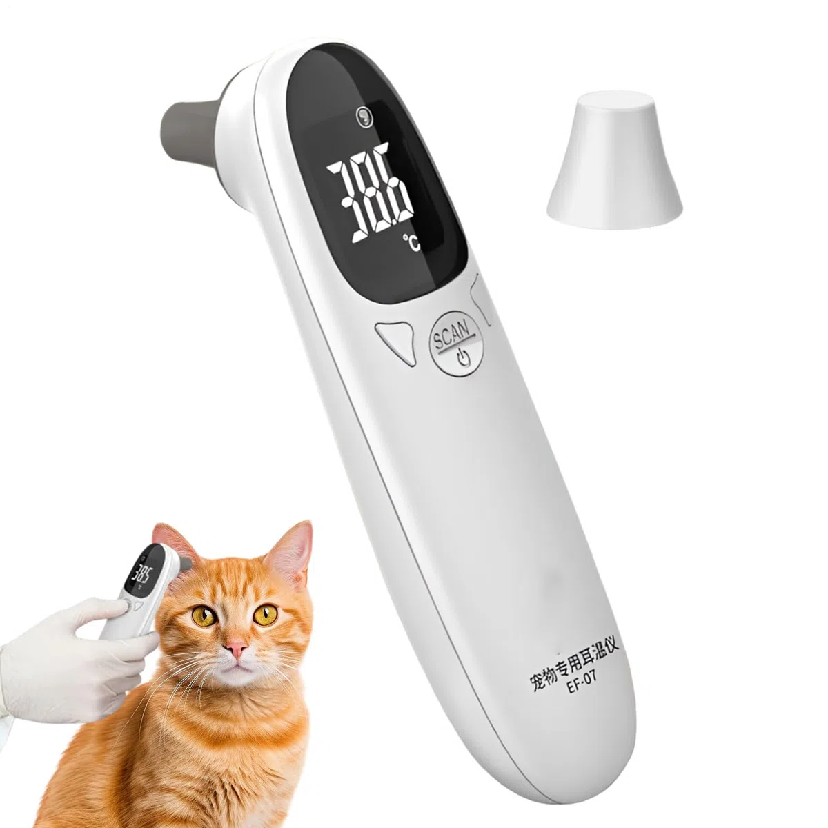 Termometri per animali per gatti, Termometri per orecchie per cani - Forniture tecnologiche per cani | per cuccioli, dispositivo di rilevamento della febbre, forniture per animali domestici