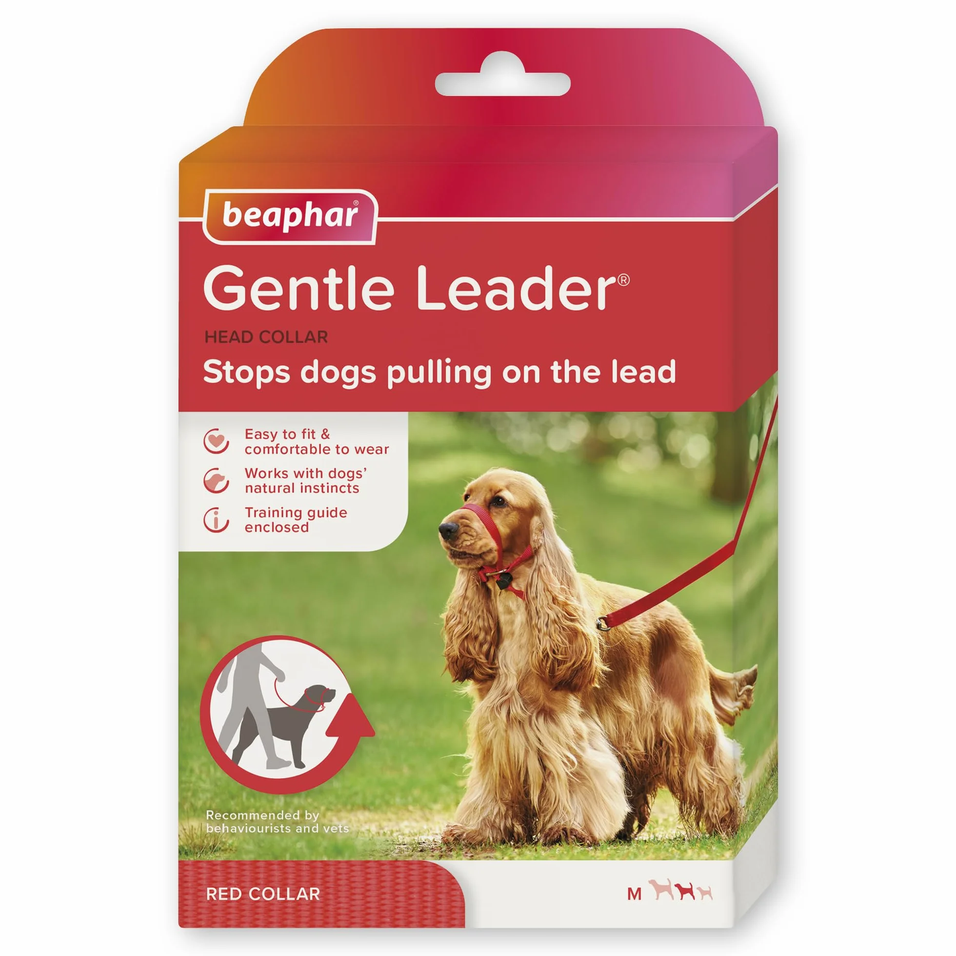Beaphar, Gentle Leader, Collare per Cani, Misura M, Rosso