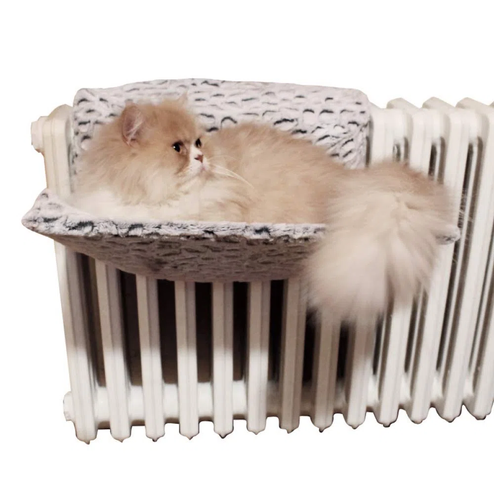Croci - Cuccia Termosifone Gatto, Cuccia gatto da interno morbida con gancio, 48X30X26 CM