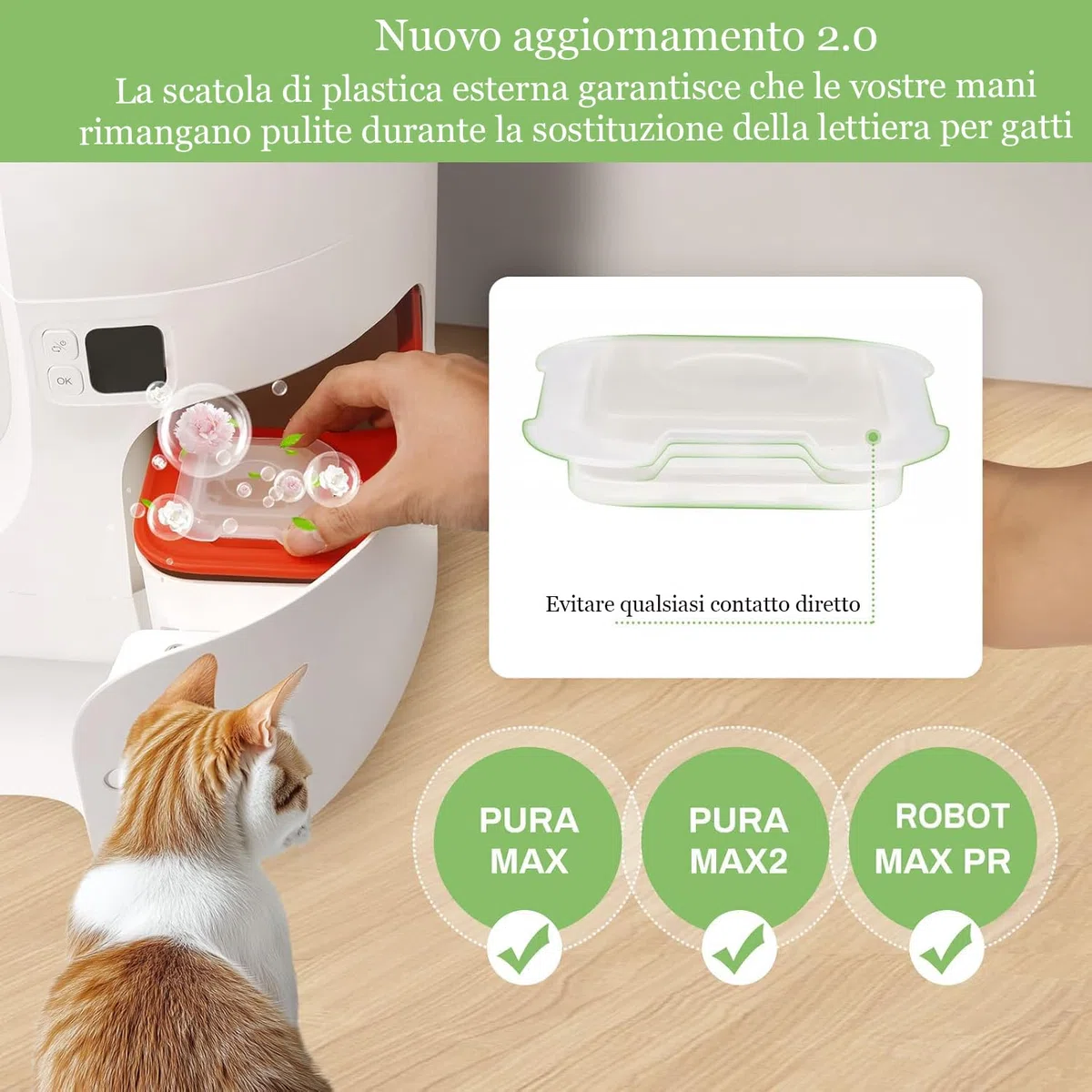BUNMO 3 pezzi N50 2.0 Deodorante per Toilette per Gatti Autopulente, Compatibile con Pura Max/Pura Max 2/Max Pro,Eliminatore di Adori per Lettiere di Gatti, Alta Sicurezza, Profumo a Lunga Durata