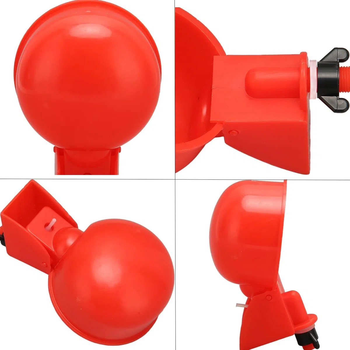 10 Pezzi Bevitori Automatici Pollo Ciotole in Plastica Automatico Pollo Bevitore Tazze Abbeveratoio per Galline con Trapano Abbeveratoio Galline DIY Kit per Uccelli, Piccioni, Polli, Anatre