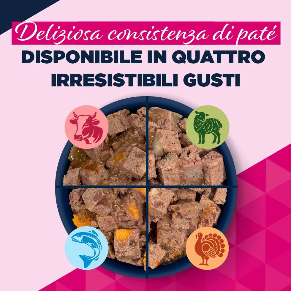 EUKANUBA Cibo umido per cani con agnello e patate, Alimento umido premium senza cereali per cani adulti, 6 barattoli da 400 g