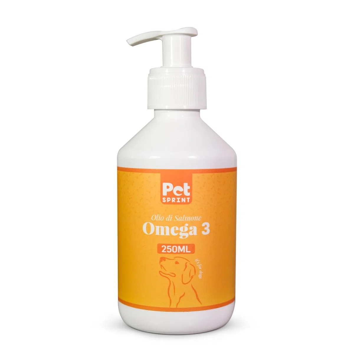 Olio di Salmone per Cani Premium, 250ml, Marca Italiana, 100% Naturale - Puro Olio di Pesce Fonte di Omega 3 6 9 per Pelo, Sistema Immunitario, Prurito, Articolazioni, Cervello