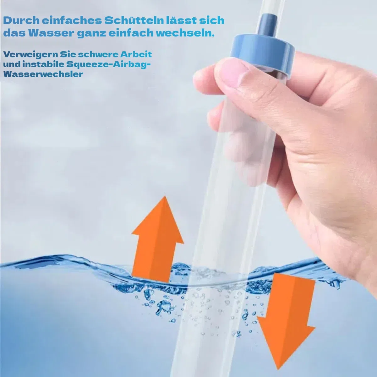sifone per Acquario Acqua Dolce Strumento per la Pulizia del Serbatoio del Pesce del Tubo del sifone per la Pulizia della Ghiaia con Cambio Manuale dell'Acqua dell'acquario