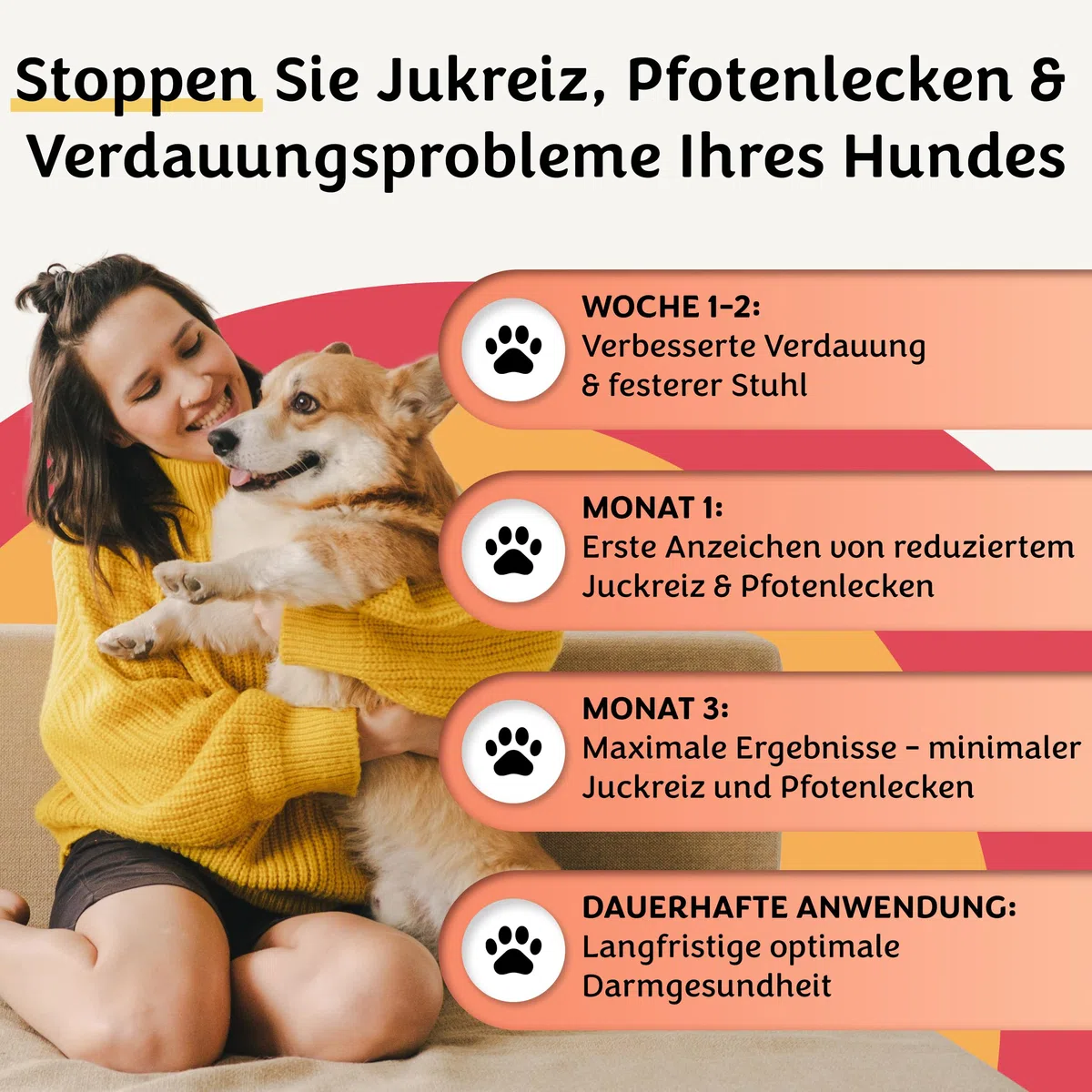 Belly Biotics: Probiotici Avanzati 3-in-1 per Cani che si Leccano Troppo le Zampe, Prurito e Digestione - Formula con 1 MLD di CFU - No Prurito e Feci Molli - 120 Snack Naturali (120 dolcetti)