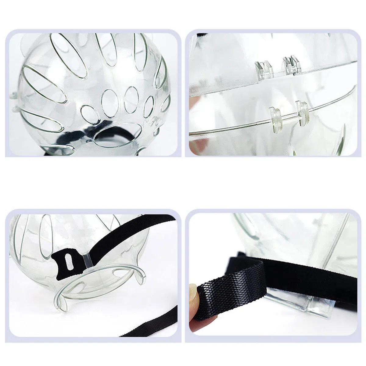 Casco per il recupero degli animali domestici, anti-leccato/anti-morso, traspirante, casco per la toelettatura del gatto