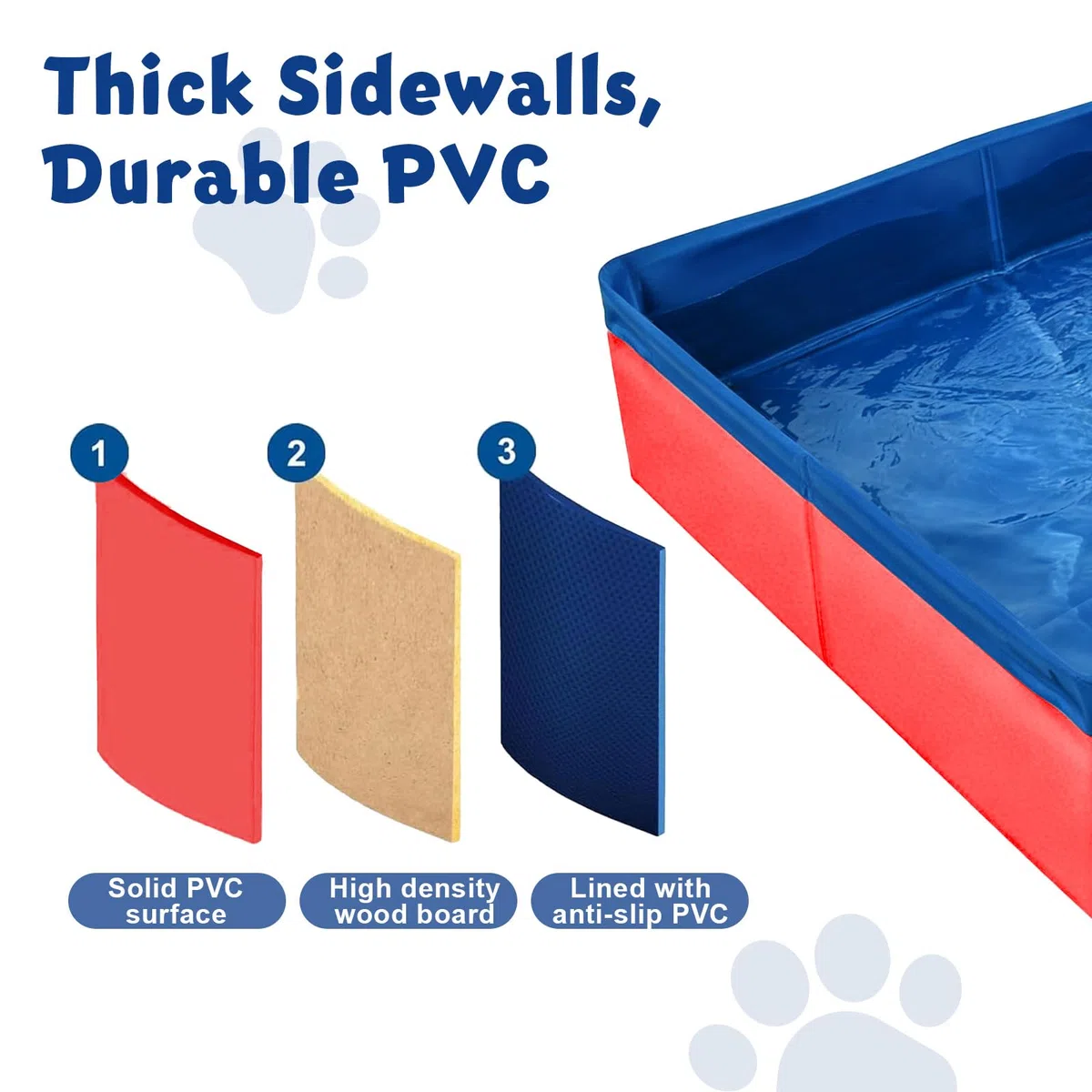 Piscina per Cani Piccoli 50x10cm Mini Piscinetta per Cani Piscina Pieghevole Gioco per Gatti Piscinas Animali Domestici Resistente Graffi per Bagno e Riporre Gli Oggetti (Rosso)