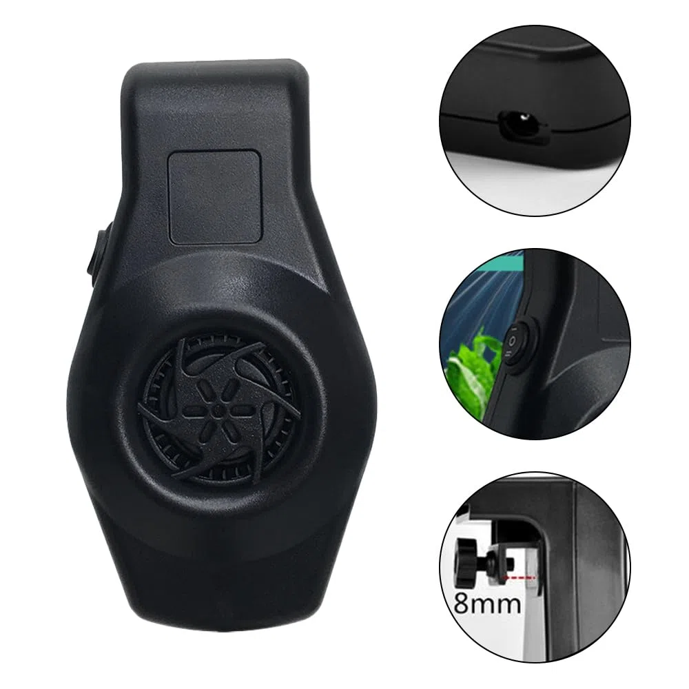 DONGKER Ventilatore Acquario,DC 5V Mini Ventola Raffreddamento per Acquari Sospeso USB Ventilatori Regolabile a 2 Livelli velocità per Serbatoio Pesce da 1-6 Galloni Meno 0,4" di Spessore