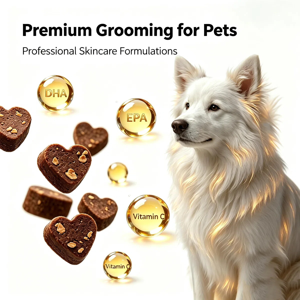 Omega 3 Compresse Masticabili per Cani — Integratore con Olio di Pesce, contro Prurito e Perdita di Pelo, per Mantello Lucido e Pelle Sana, 120 Compresse
