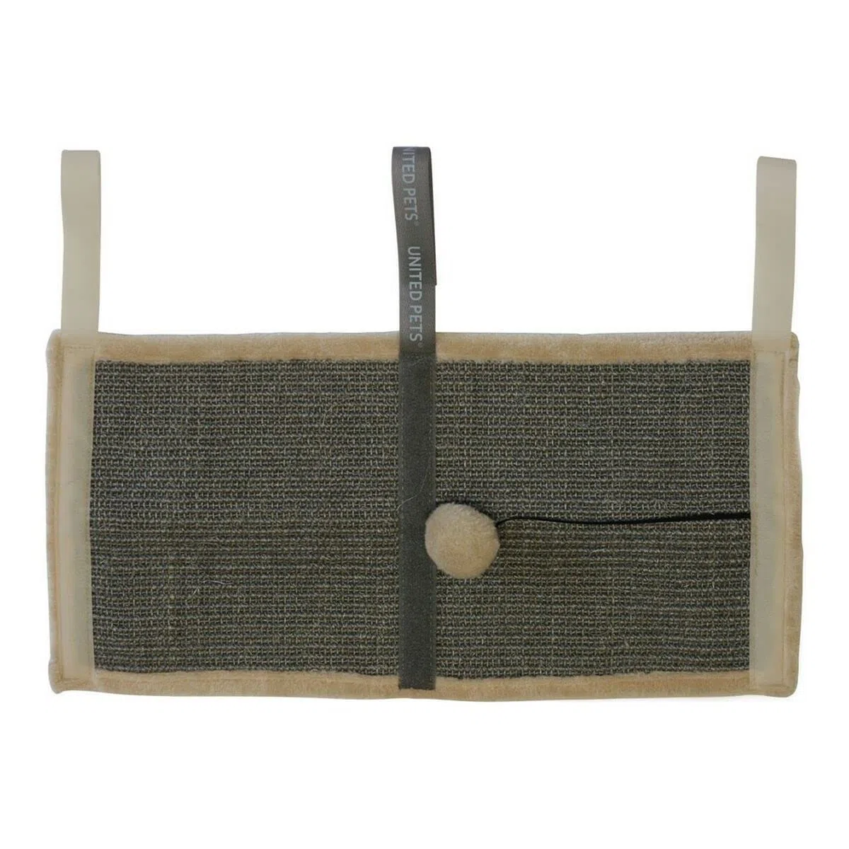 UNITED PETS Cat Scratcher Tiragraffi per Gatti, di Design, Gioco Tiragraffi per Gambe del Tavolo con Pallina Grigio Tortora e Beige