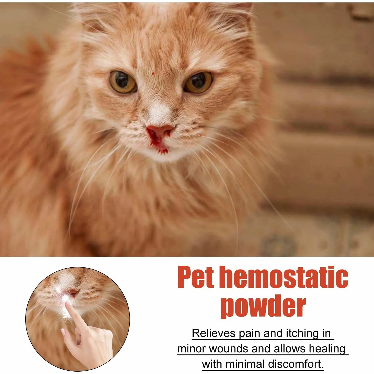 Polvere Emostatica per Cani,2pcs Polvere Stitica Sicura per Cani e Gatti,Polvere Emostatica Sicura per Cani e Blood,Cura Emostatica per Animali Domestic