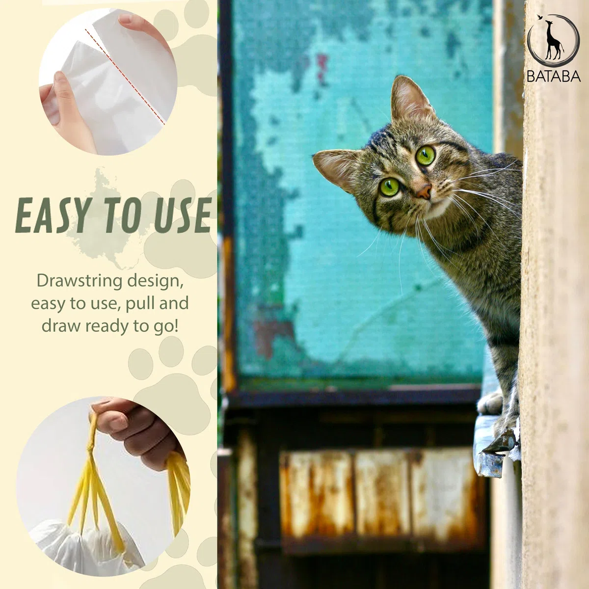 30 Sacchetti XL per Lettiera per Gatti Resistenti ai graffi per Cassetta Igienica Grande e Media Sacchi Gatto con Lacci Coulisse Igienici e Antigraffio