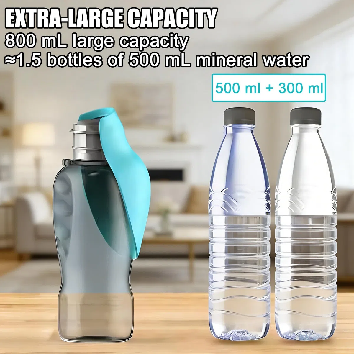 Borraccia da 800 ml, per cani, in viaggio, per cani e gatti