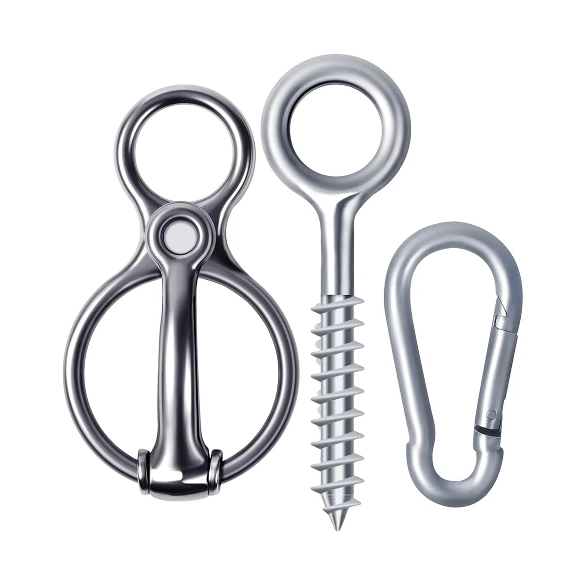 Generisch Horse Tie Ring – Accessori per stoviglie per cavalli in acciaio inox, redini sicuri e accessori per cavalli | Per stalle, maneggio, lavanderia, pascoli, percorsi d'equitazione, aree di