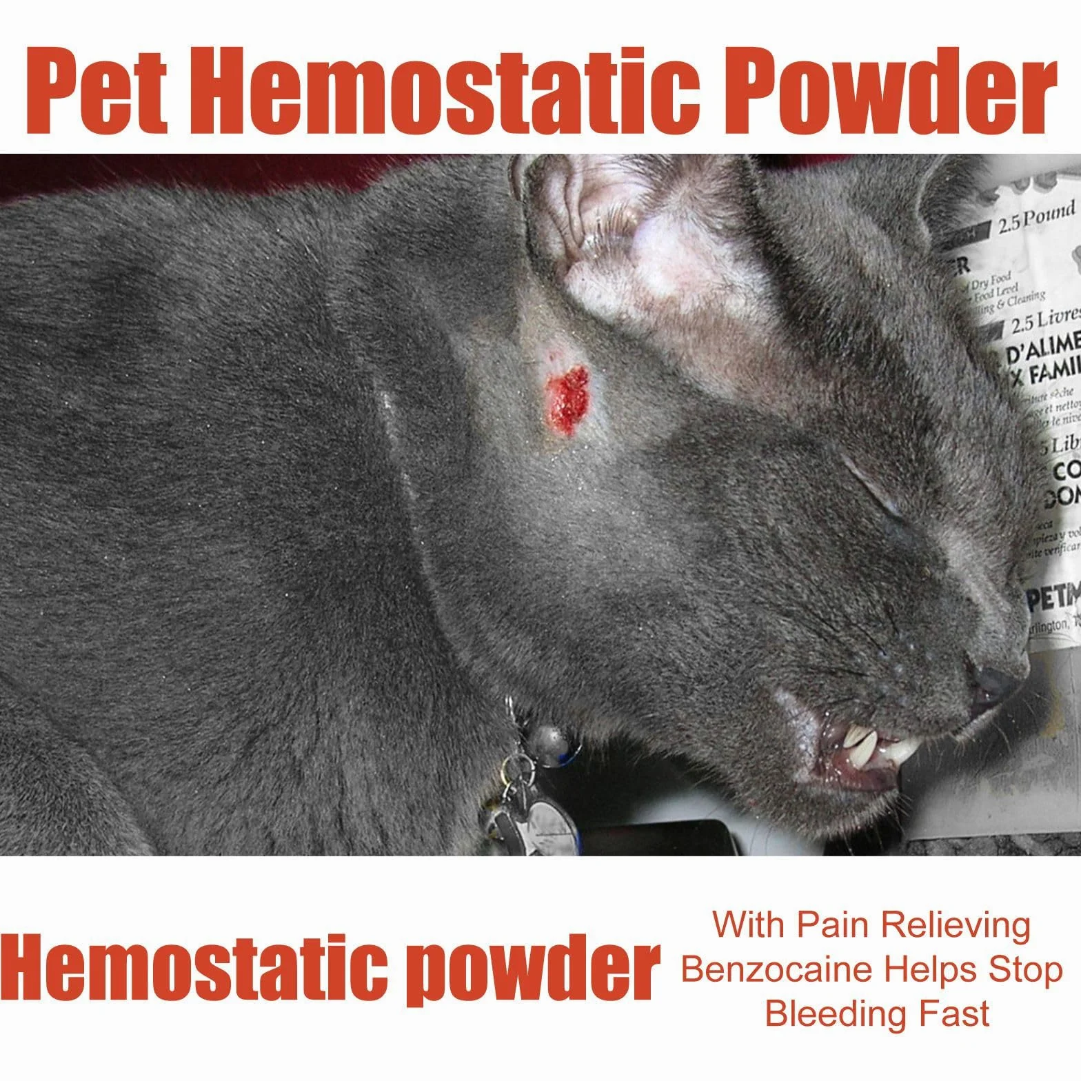 Polvere Emostatica per Cani,2pcs Polvere Stitica Sicura per Cani e Gatti,Polvere Emostatica Sicura per Cani e Blood,Cura Emostatica per Animali Domestic
