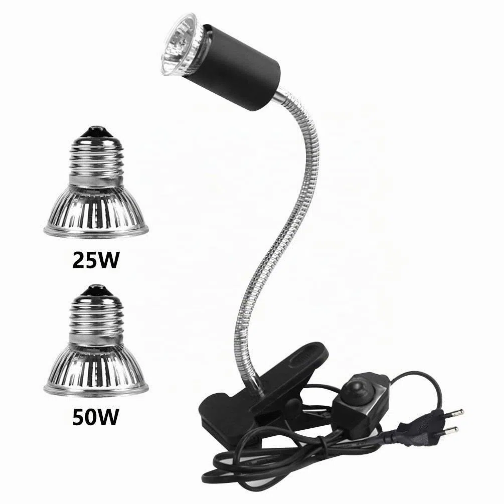 LEDGLE Lampada Tartarughe Acqua, UVA UVB Lampada Riscaldante, Lampada Alogena Calore Retroilluminazione per Rettile, Anfibi, Tartaruga, Lucertola, Serpente, Camaleonti（25W+50W）