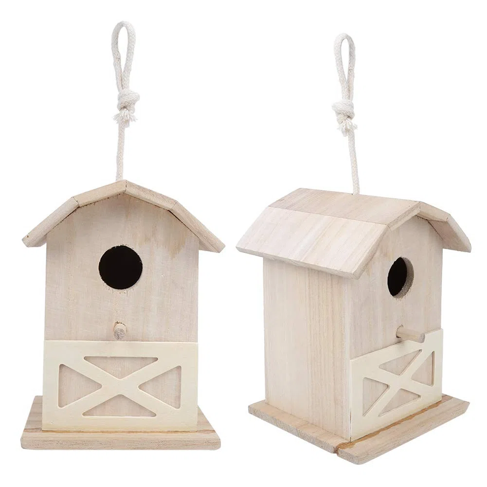 Mini Casetta per Uccelli in Legno, Materiale Innovativo in Paulownia Naturale, Forma Squisita Unica, Pregevole Fattura Resistente Ai Morsi, con Resistenza Agli Insetti a Pr