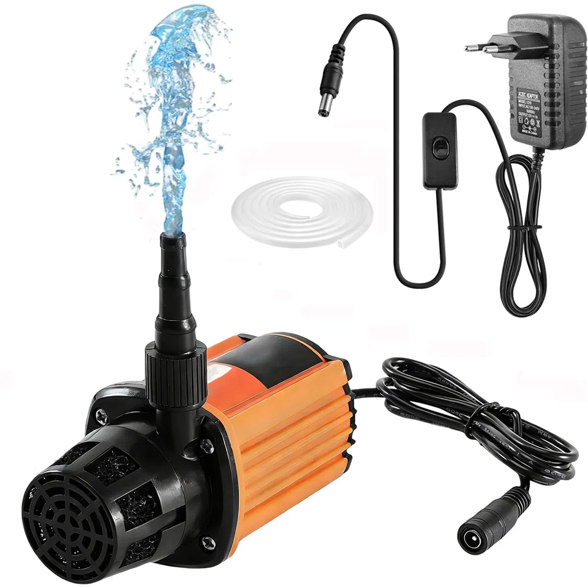 Pompa dell'acqua per pietra, 480 l/h, DC 12 V, pompa per acquario, 80 W, pompa per acquario, pompa ad immersione senza spazzole, pompa ad immersione per taglierina bagnata, sega da tavolo, stagno