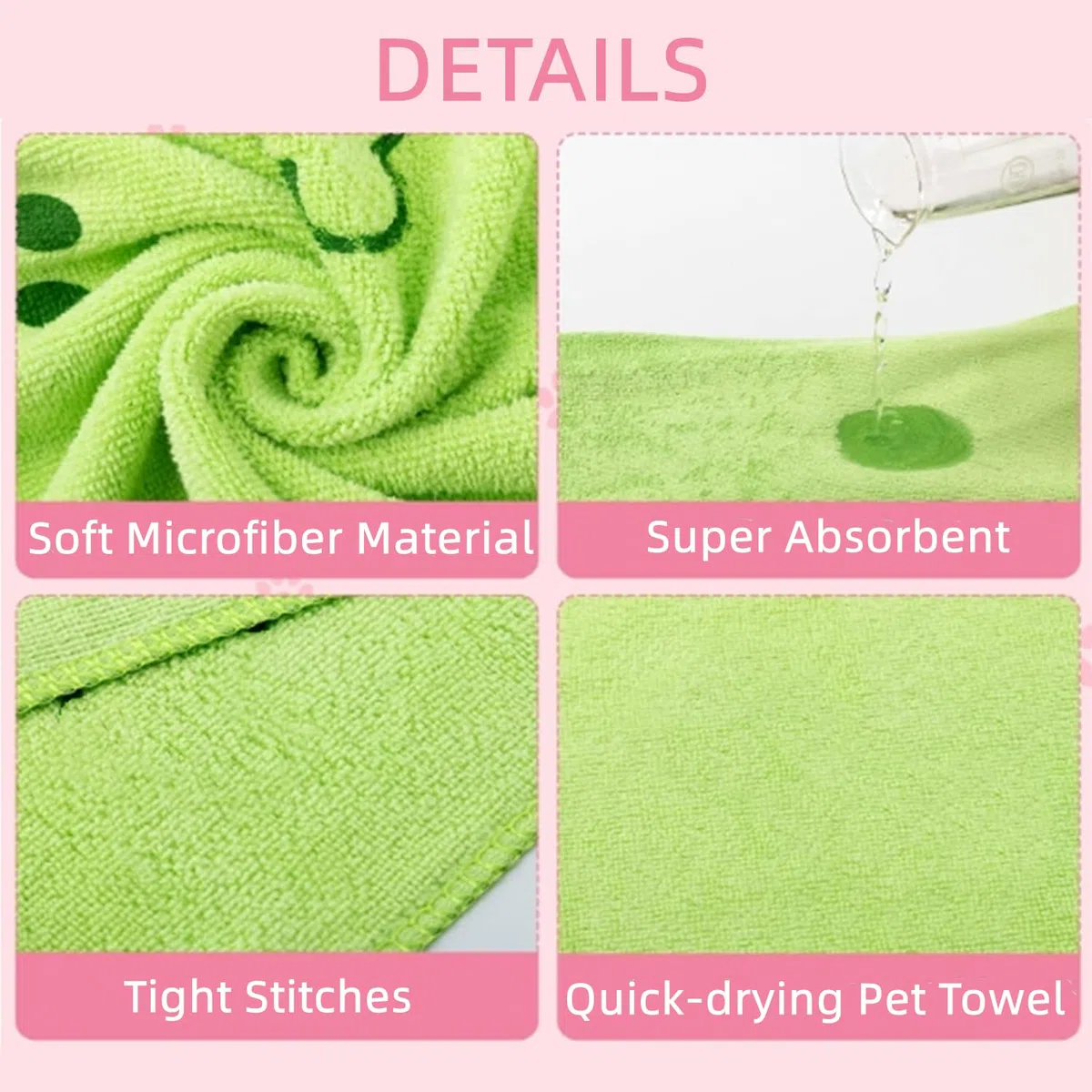 Asciugamano da Asciugatura Rapida per Cane 2 Pezzi Asciugamani per Cani Gatti Assorbente Coperta per Cani in Super Microfibra Asciugamani Animali Domestici 140 x 71cm (Verde e Viola)