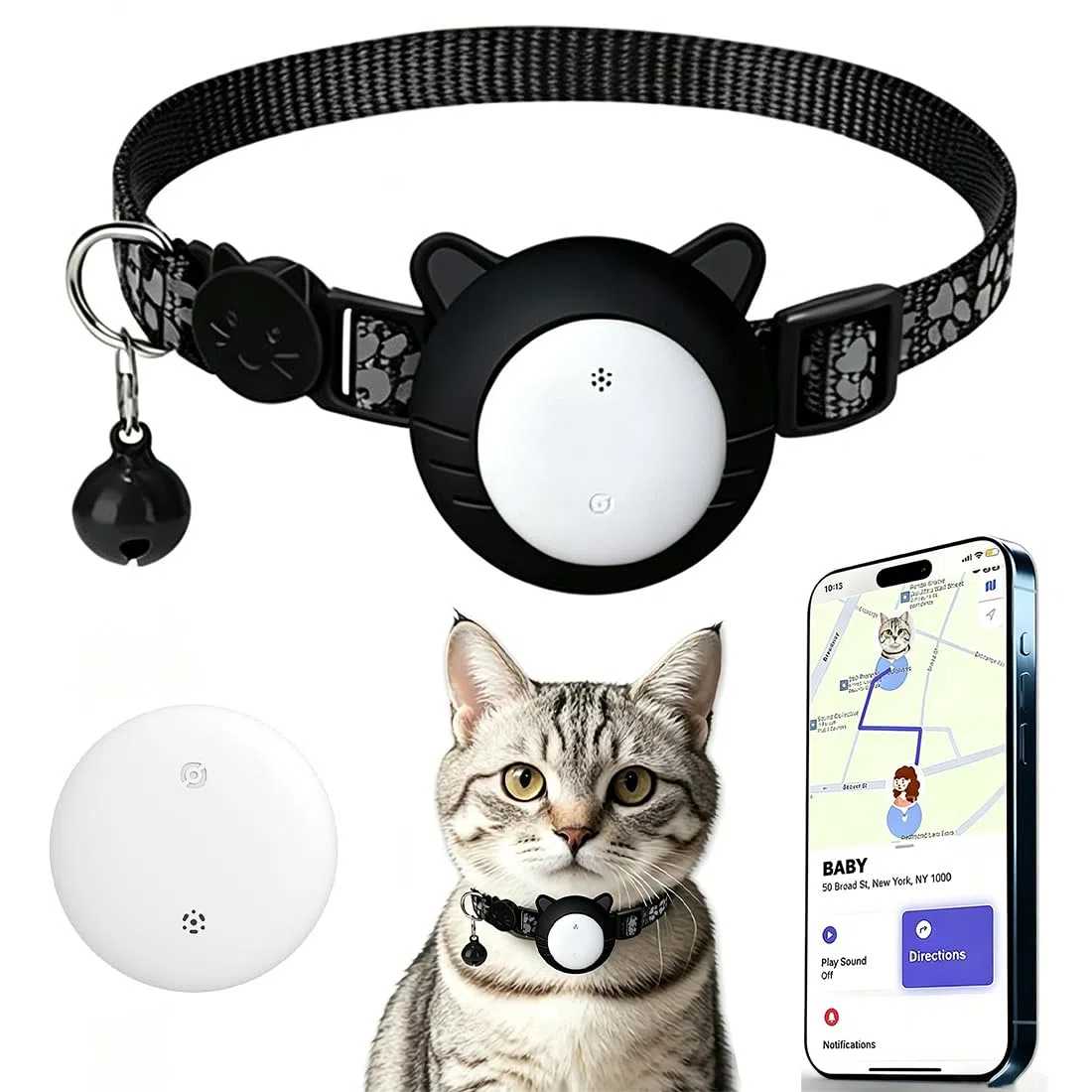 Compatibile Solo Con Ios, Nuovo Localizzatore Con Collare Gatto Gps, Impermeabile E Resistente, Per Tracciare La Posizione Degli Animali Domestici