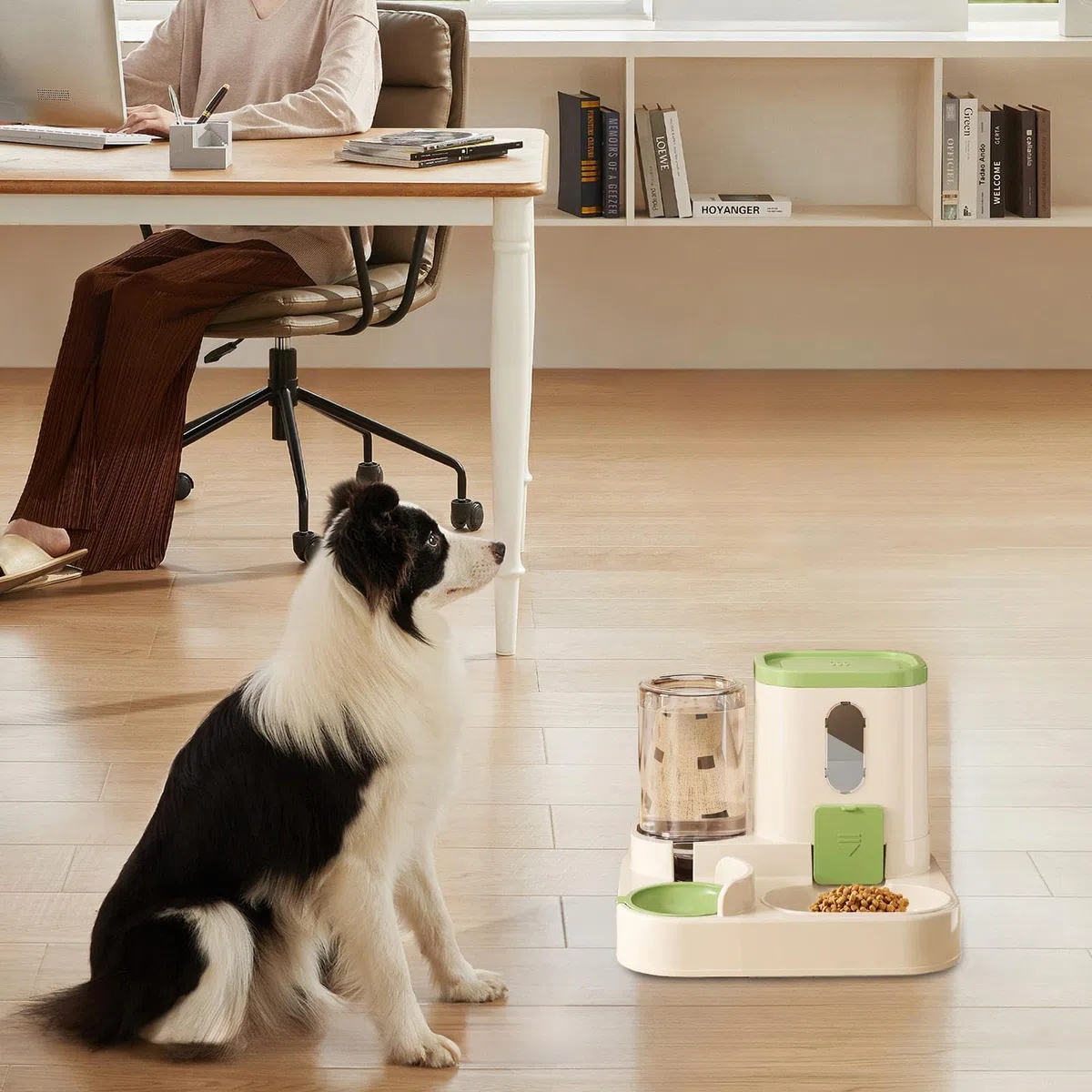 Générique Dispenser Per Cibo E Acqua Per Animali Domestici, Dispensatore Automatico Per Gatti E Cani, Alimentatore E Bevitore Di Acqua, Materiale PP Sicuro, Facile Da Riempire E Pulire