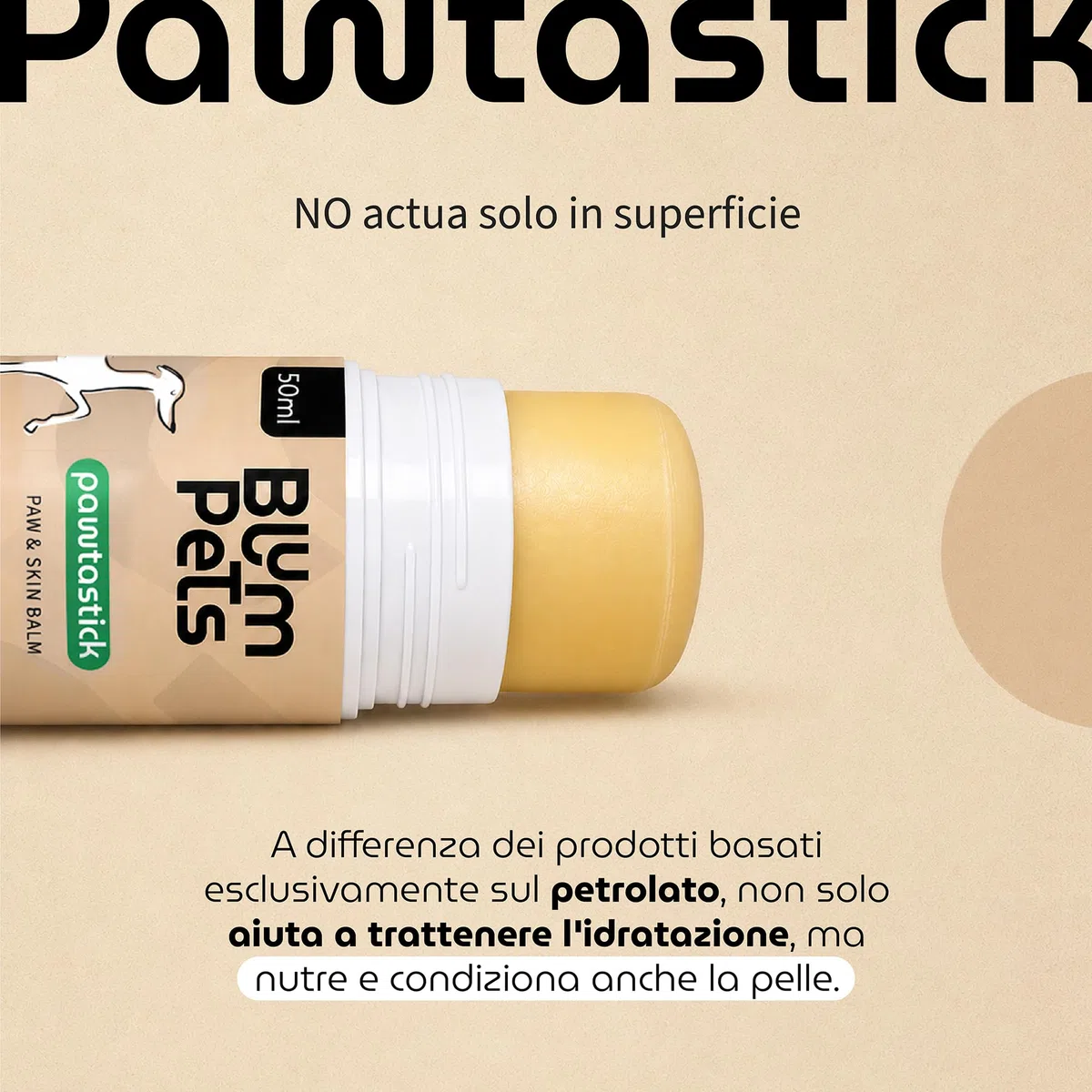 Pawtastick - Balsamo Zampe Cane Vegano in Stick – Protezione Zampe con Calendula, Olio di Cocco e Vitamina E -50ml