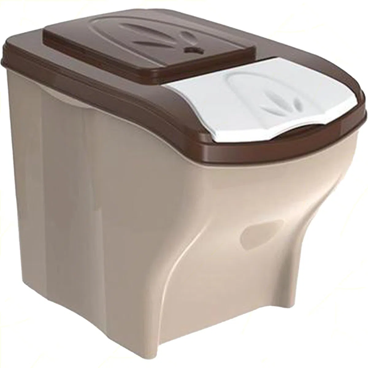 Sicignano | Contenitore Porta Crocchette per Cani Gatti 20 lt, Portata 10 kg, con Coperchio - Igienico, Occupa Poco Spazio - Componibile, Sovrapponibile, Impilabile