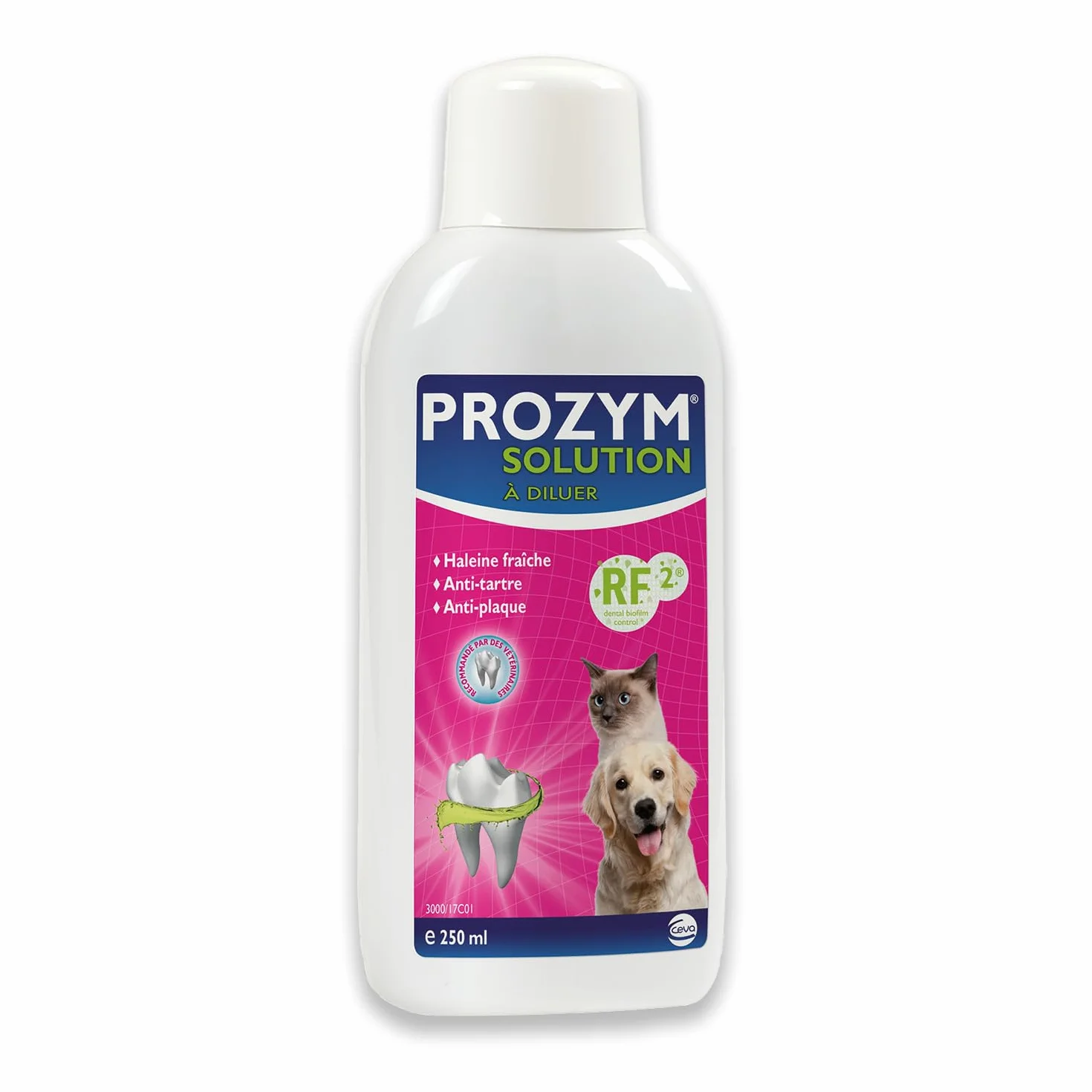 Prozym - Soluzione dentale diluente per cani e gatti - N. 1 nei veterinari - Alito fresco - Anti-tartaro - Anti-placca - Gengive sane