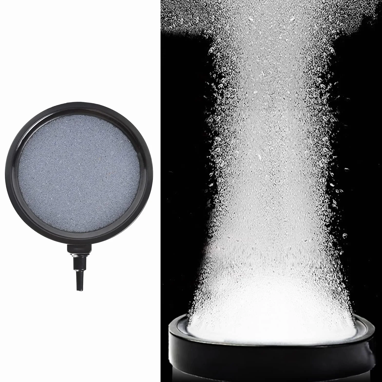 2 Pezzi Pietra d'Aria per Laghetti, Pietra ad Aria per Acquario, Tubo Flessibile da 4 mm / 8 mm Collegabile, per Laghetti, Acquari e Acquari