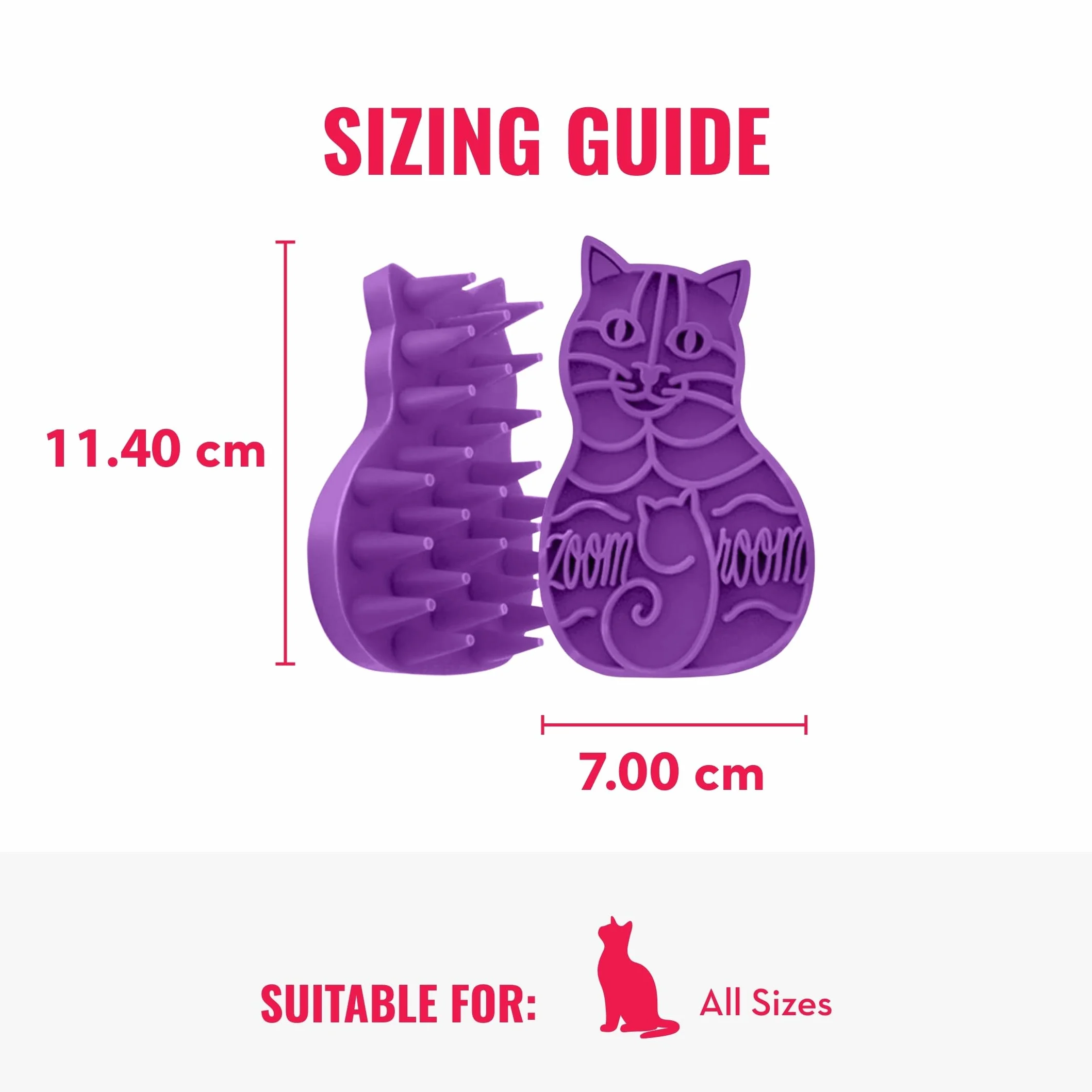 KONG - Cat ZoomGroom - Morbida spazzola in gomma per toelettatura e massaggi per gatti