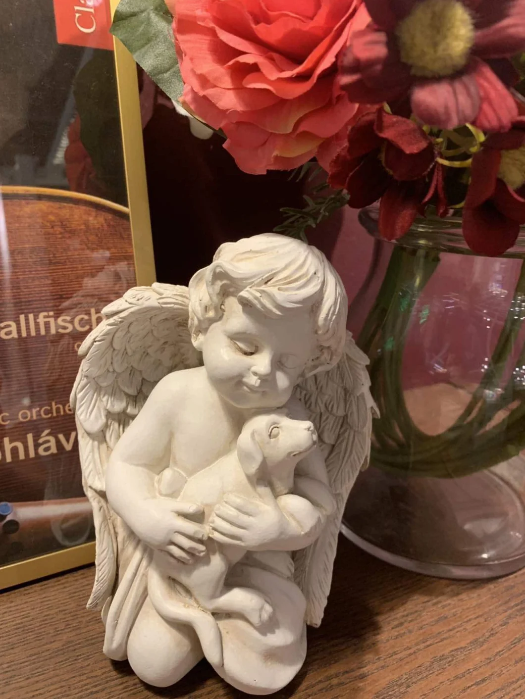 Statua commemorativa con cane, per interni ed esterni, 17,8 cm