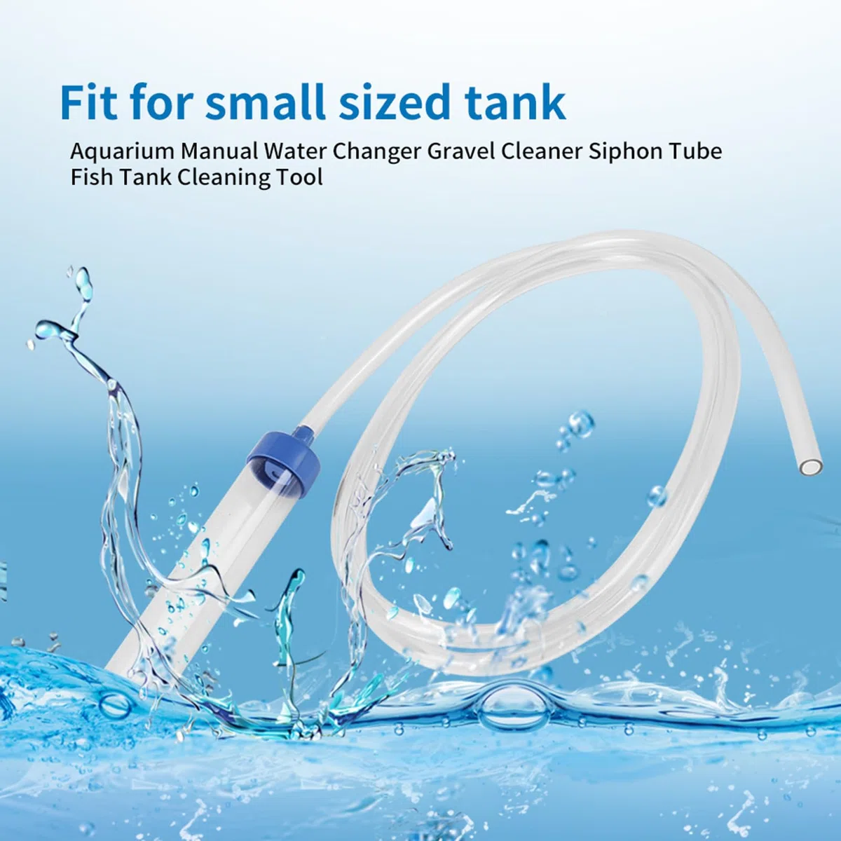 sifone per Acquario Acqua Dolce Strumento per la Pulizia del Serbatoio del Pesce del Tubo del sifone per la Pulizia della Ghiaia con Cambio Manuale dell'Acqua dell'acquario