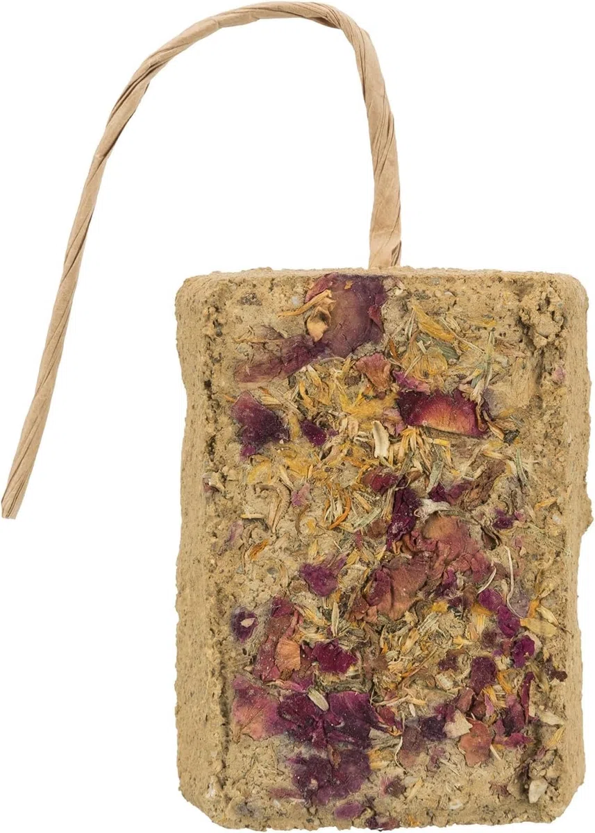 TRIXIE - Pietra di argilla ai fiori. pezzo da 100 g. per roditori. (Confezione da 5)