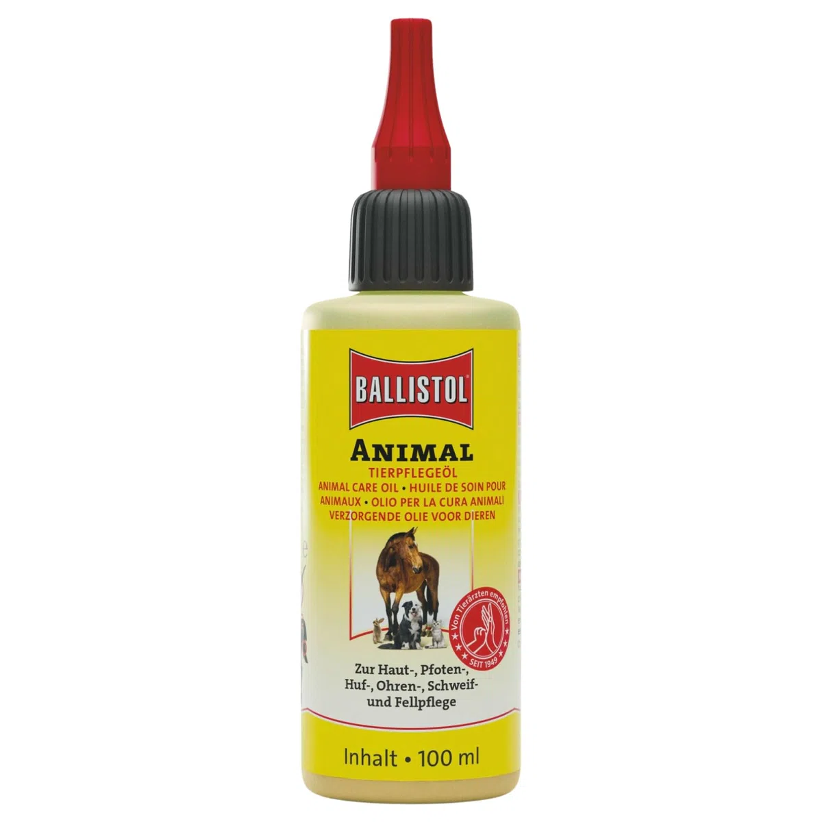 RL24 Ballistol Animal - Olio per animali domestici con effetto profondo, cura delicata per cavalli, cani ecc. | ideale per la cura della coda, del pelo e degli zoccoli | per la casa, il cortile e gli