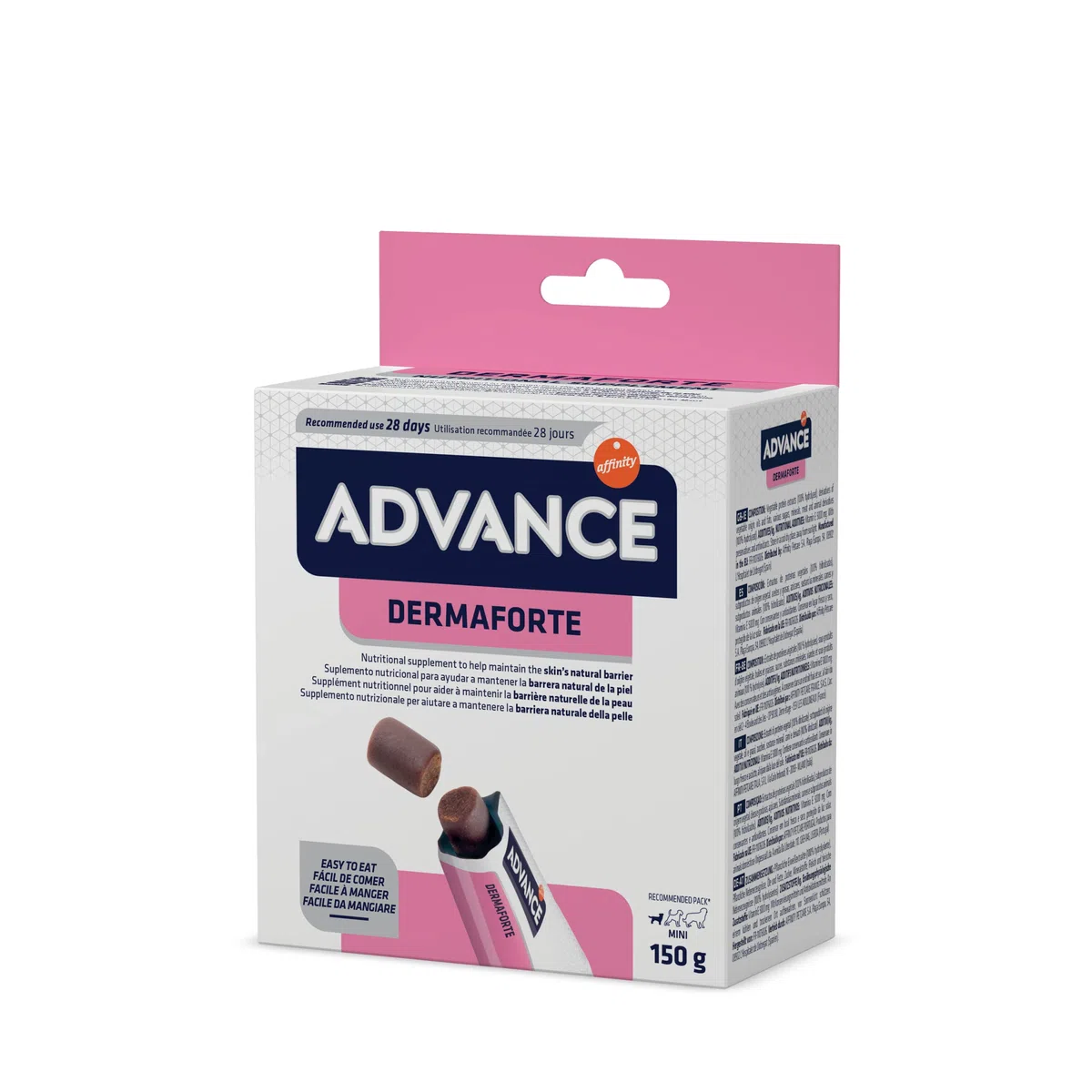 ADVANCE Veterinary Diets DermaForte - Supplemento Nutrizionale per Cani - Confezione 30 unità con 2 Particelle di 5 g - Totale: 150 g
