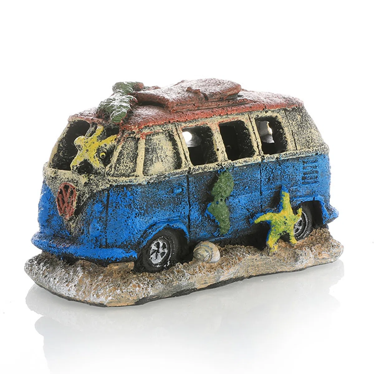 Decorazioni per Acquario, Ornamento per Serbatoio di Pesce, Ornamenti in Resina di Auto Decorazione Paesaggio Casa Grotta per Acquario, Piccola Casa per Pesci e Gamberetti