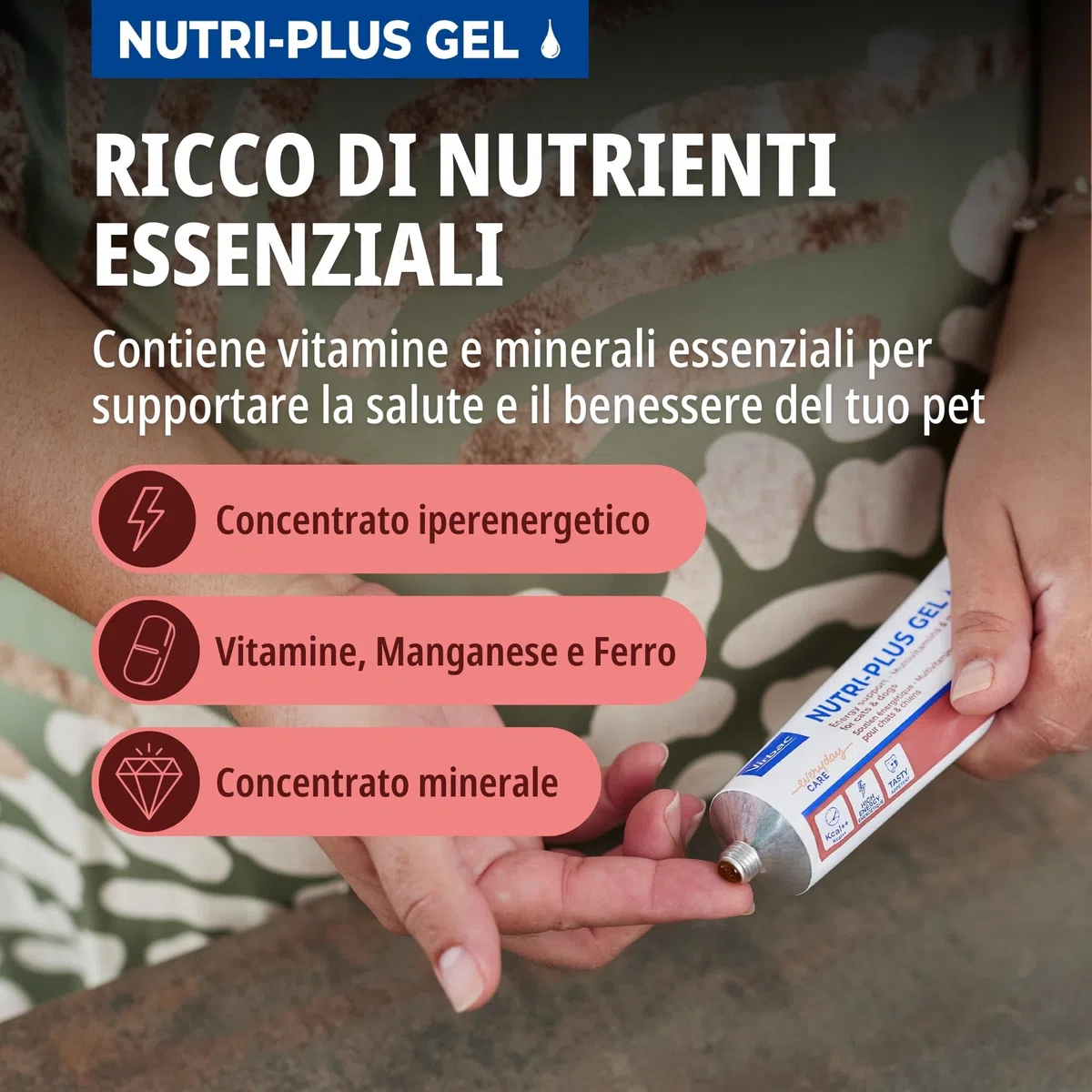 Virbac Nutri-Plus Gel | 120 g | Alimento complementare dietetico per cani e gatti | Fonte di energia concentrata