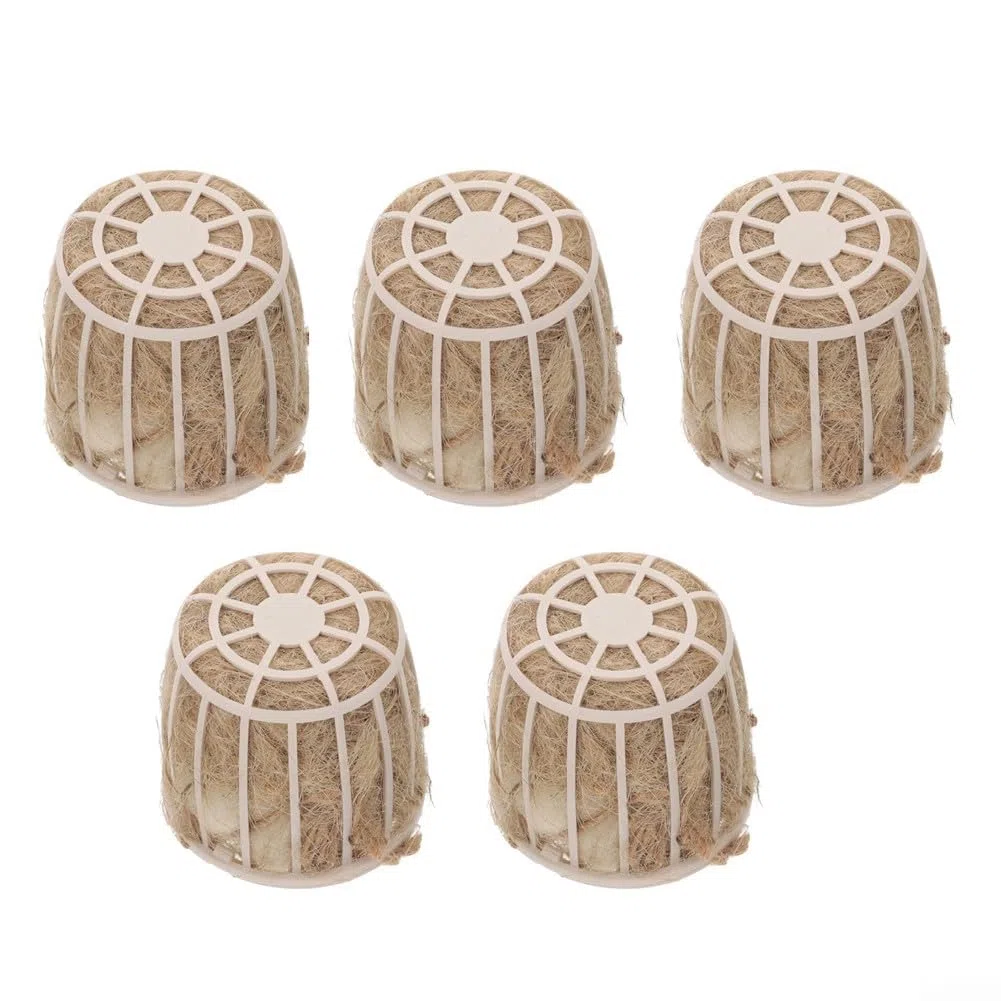 Supporto per nidificazione per uccelli, in cotone e iuta, accessorio per gabbie per fringuelli, canarini, pappagallini, 7 x 7,2 cm (5