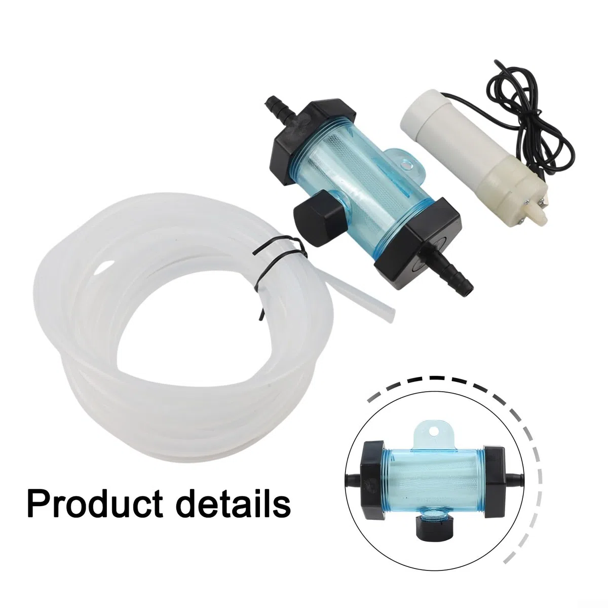 Acquario elettrico per ghiaia Cleaner USB pompa a sifone automatico per acquario, pulizia efficiente, include filtro tubo in silicone, lunghezze multiple per acqua dolce e salata (2 metri)