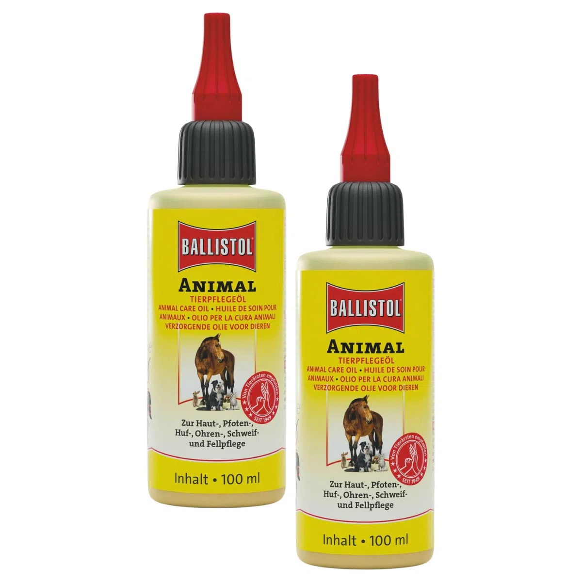 RL24 Ballistol Animal - Olio per animali domestici con effetto profondo, cura delicata per cavalli, cani ecc. | ideale per la cura della coda, del pelo e degli zoccoli | per la casa, il cortile e gli