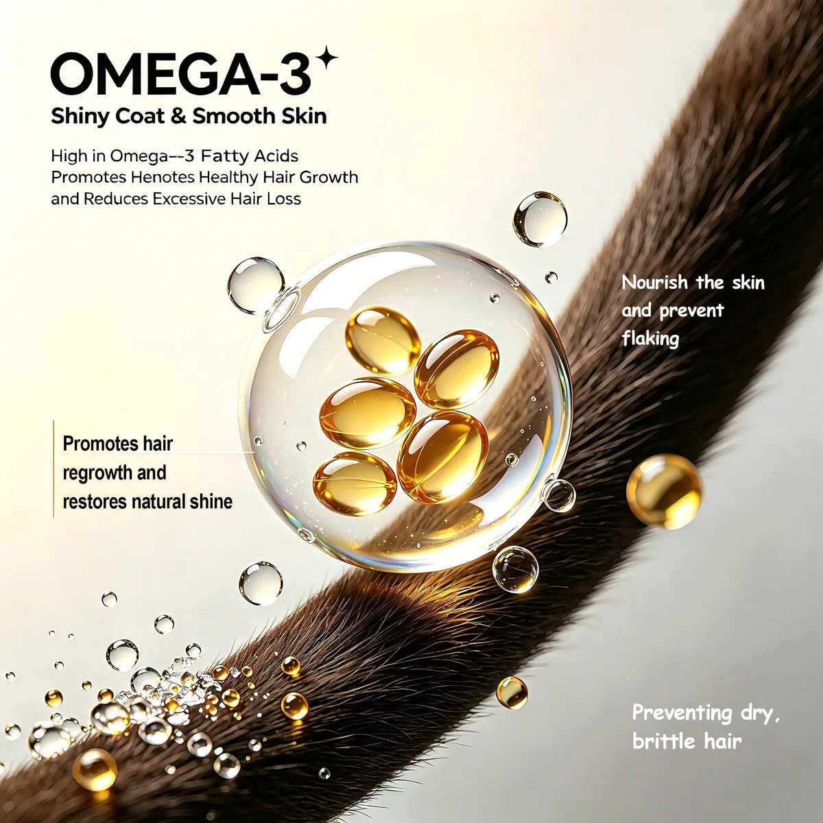 Omega 3 Compresse Masticabili per Cani — Integratore con Olio di Pesce, contro Prurito e Perdita di Pelo, per Mantello Lucido e Pelle Sana, 120 Compresse