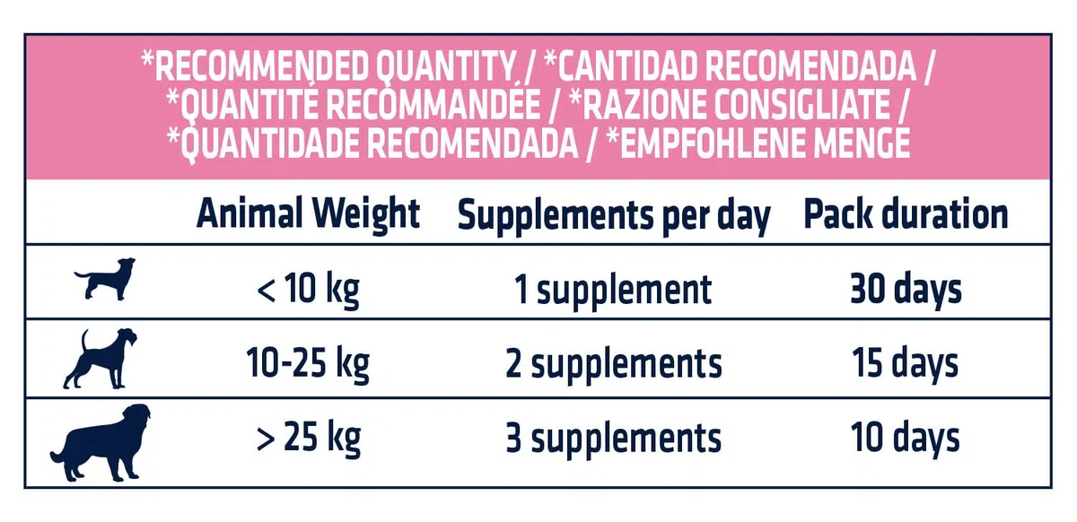 ADVANCE Veterinary Diets DermaForte - Supplemento Nutrizionale per Cani - Confezione 30 unità con 2 Particelle di 5 g - Totale: 150 g